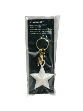NEW Starbucks 2024 Star Hot Cup Lid Stopper Key Chain Bag Charm Collectible NIP
